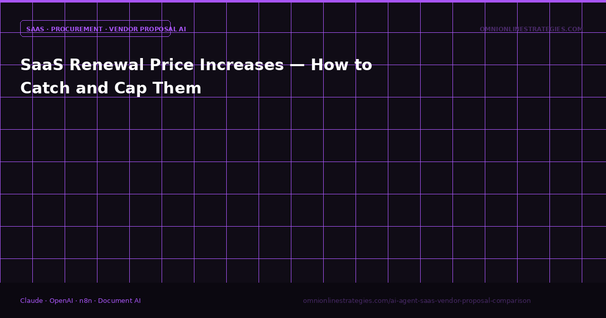 SaaS Renewal Price Increases — How to Catch and Cap Them