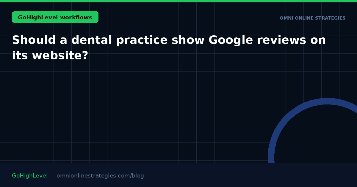 Should a dental practice show Google reviews on its website?