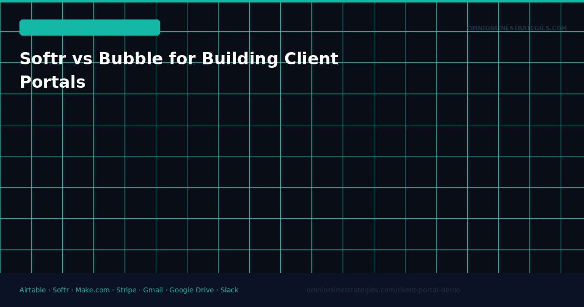 Softr vs Bubble for Building Client Portals — No-Code vs Full No-Code App Builder