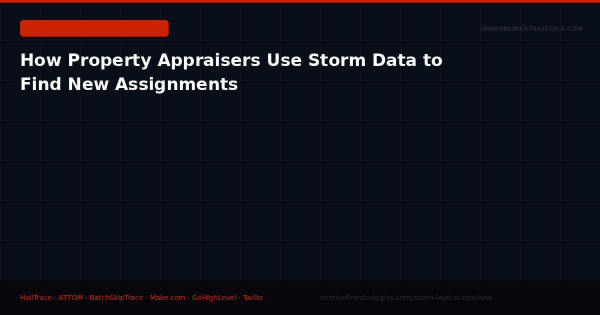 How Property Appraisers Use Storm Data to Find New Assignments