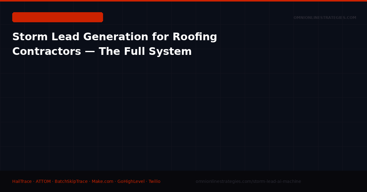 Storm Lead Generation for Roofing Contractors — The Full Automated System