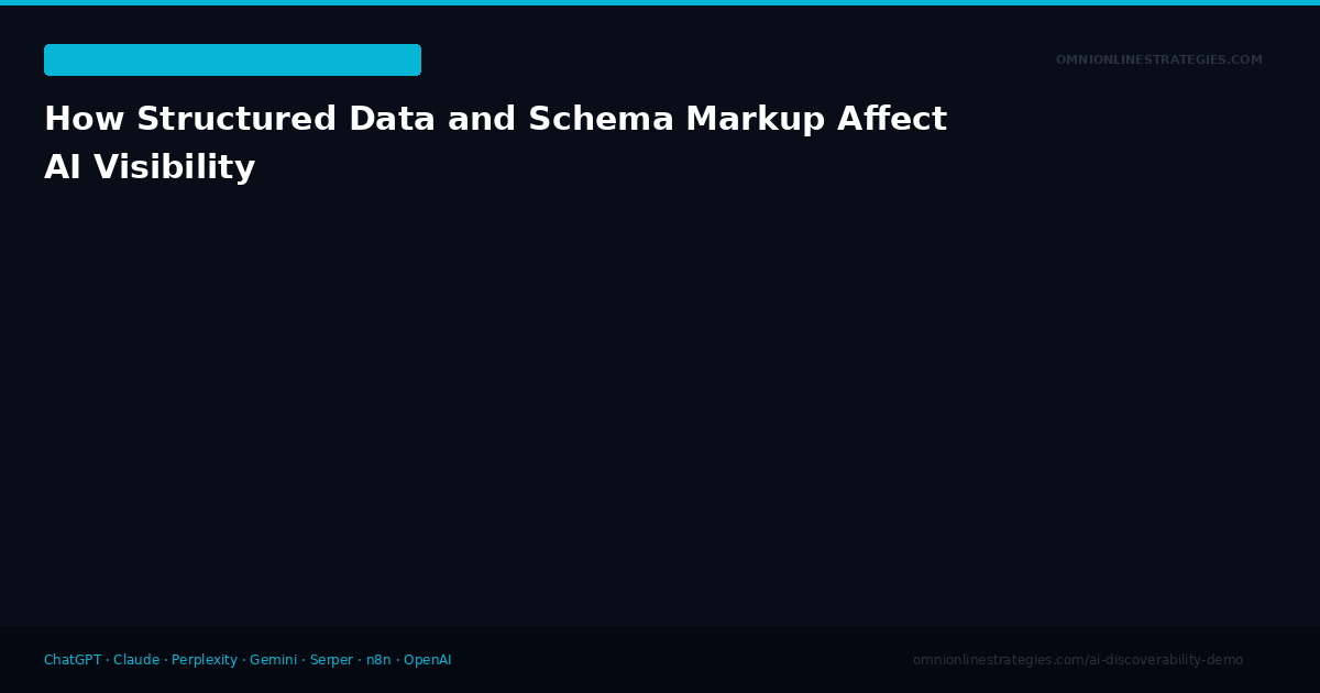 How Structured Data and Schema Markup Affect AI Visibility