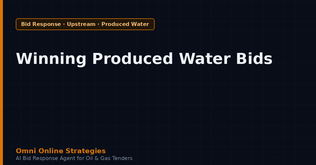 Technical Responses That Win Produced Water Treatment Tenders