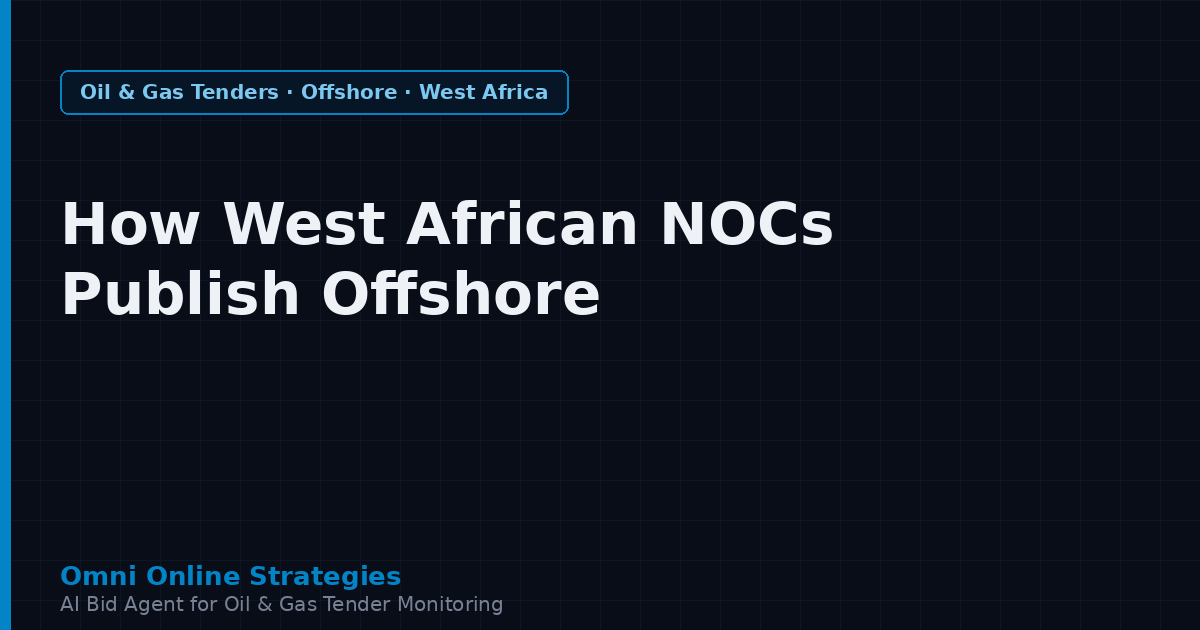 How West African National Oil Companies Publish Offshore Tenders
