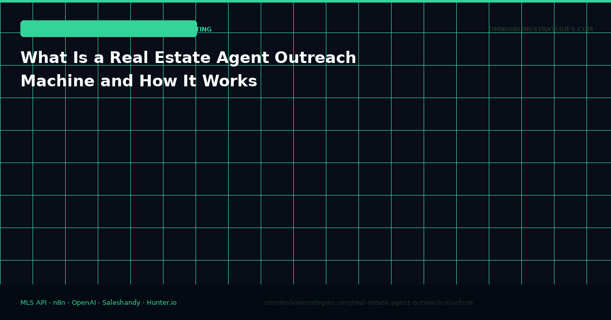 What Is a Real Estate Agent Outreach Machine and How It Works