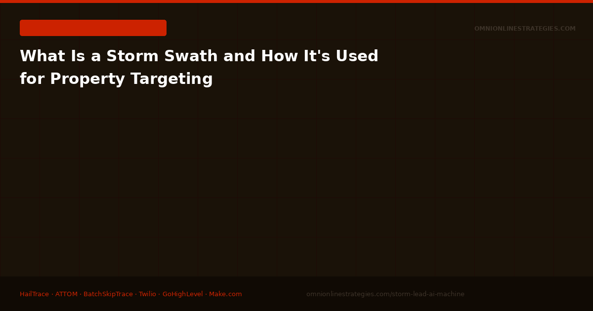 What Is a Storm Swath and How Roofing Contractors Use It for Property Targeting