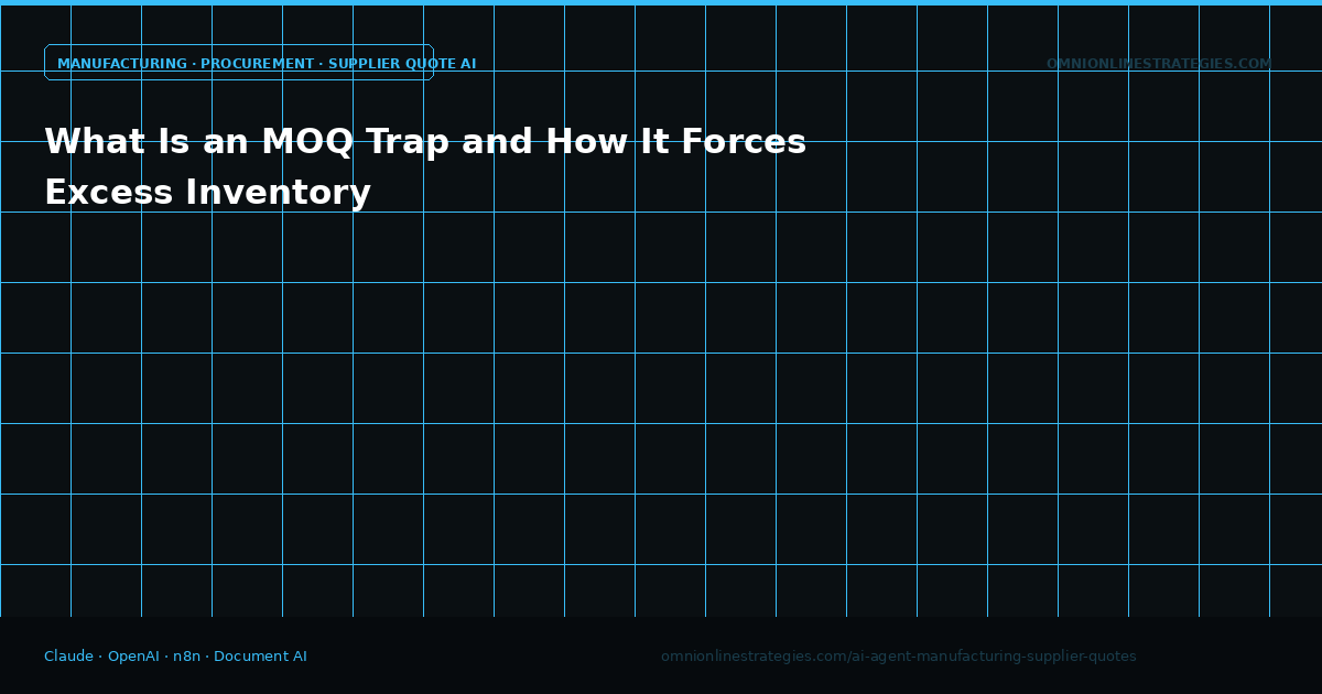 What Is an MOQ Trap and How It Forces Excess Inventory
