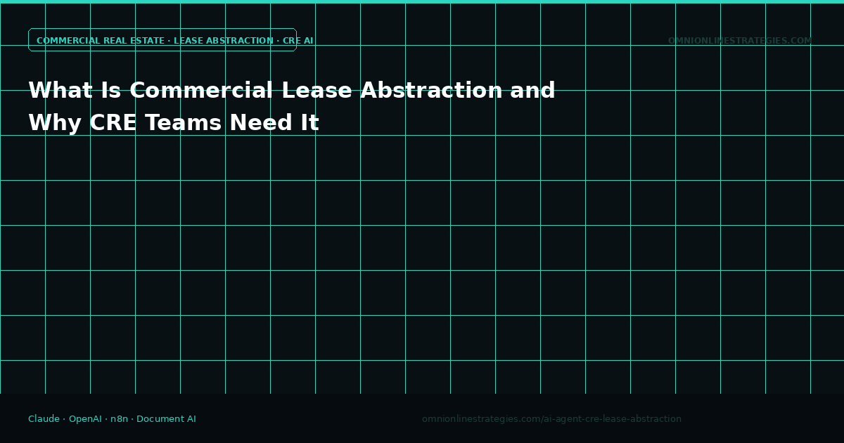 What Is Commercial Lease Abstraction and Why CRE Teams Need It