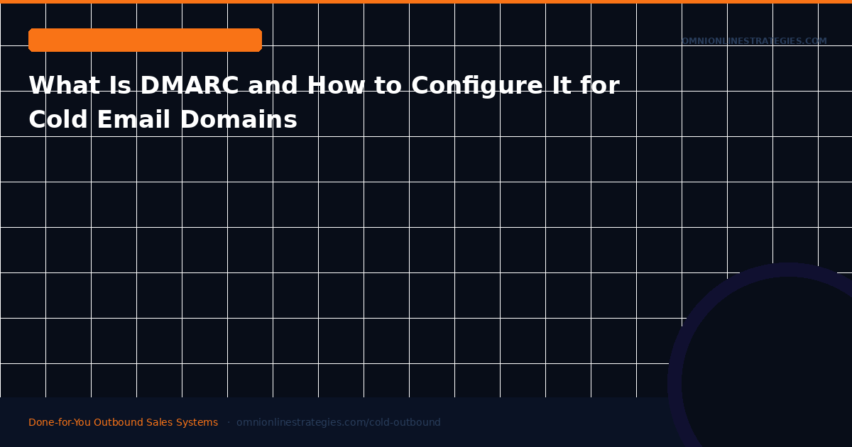 What Is DMARC and How to Configure It for Cold Email Domains