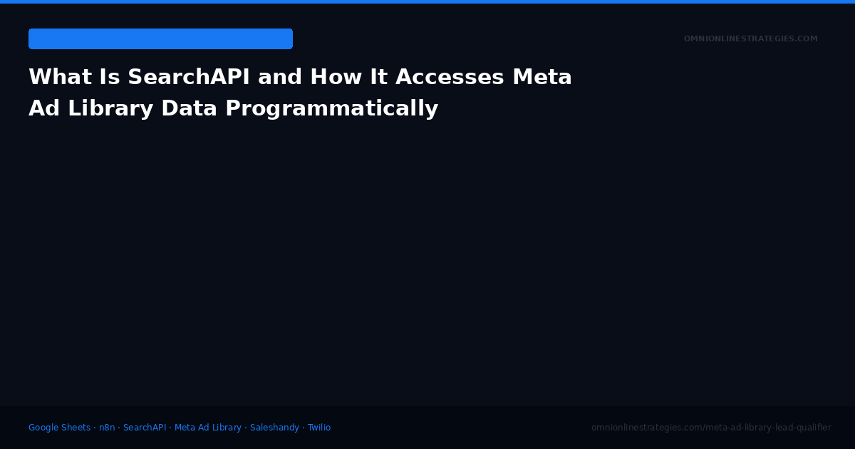 What Is SearchAPI and How It Accesses Meta Ad Library Data Programmatically