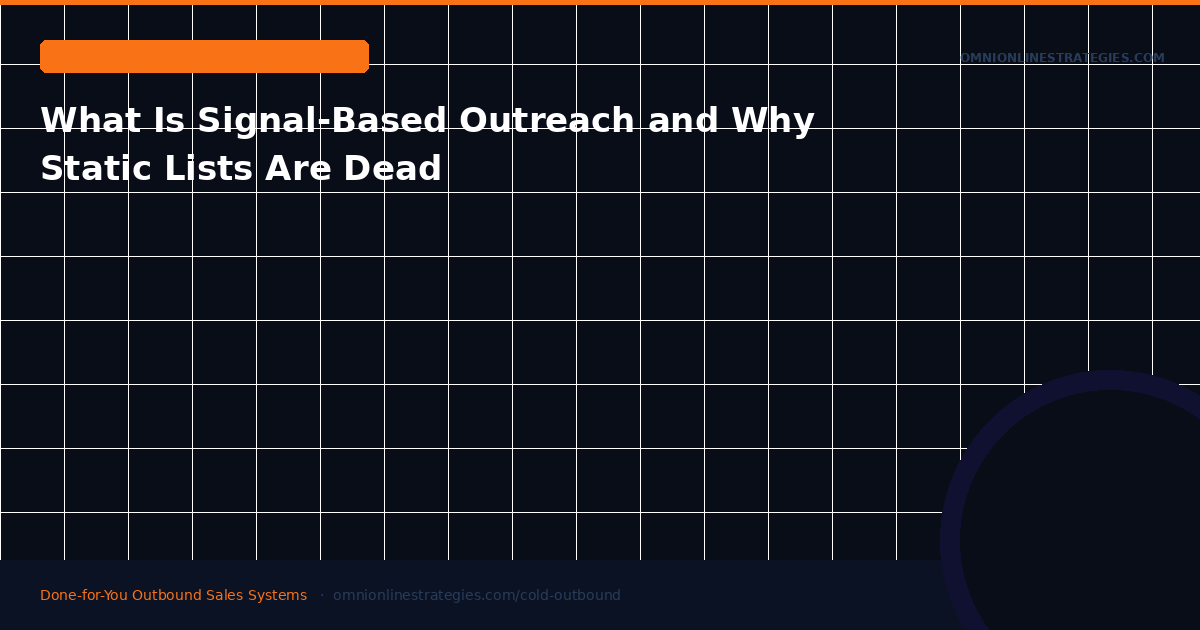 What Is Signal-Based Outreach and Why Static Prospect Lists Are Dead