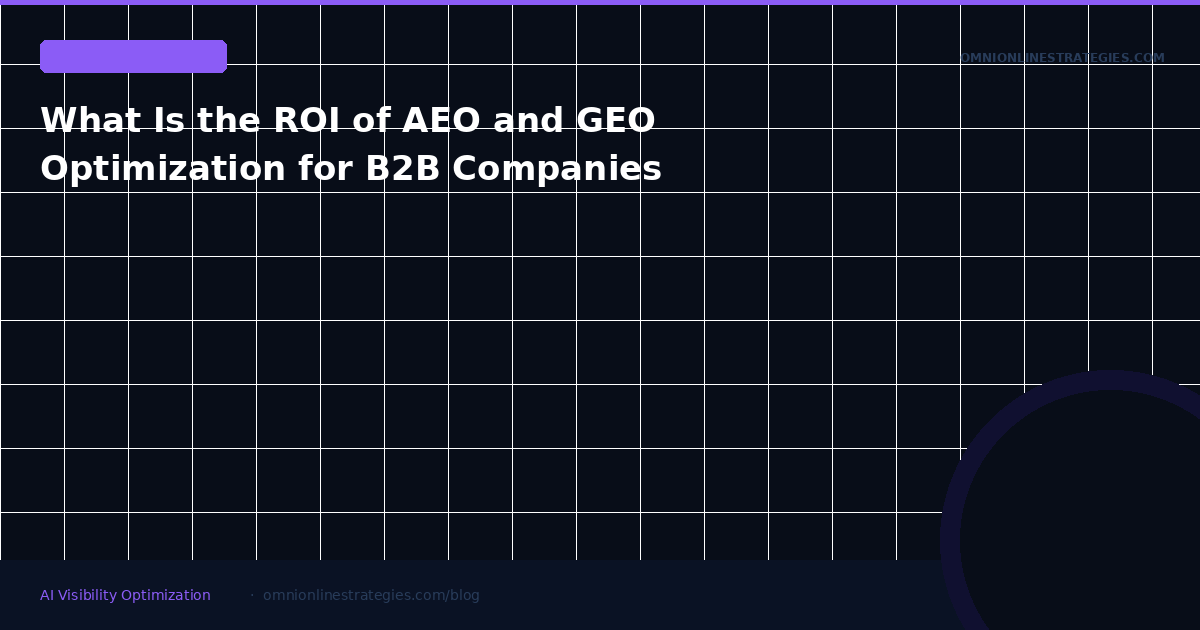 What Is the ROI of AEO and GEO Optimization for B2B Companies