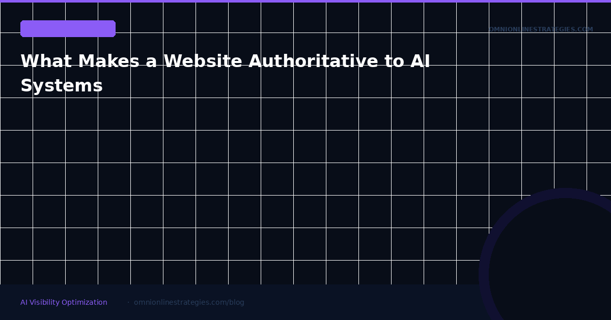 What Makes a Website Authoritative to AI Systems