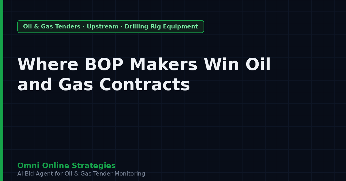 Where Blowout Preventer Makers Win Oil and Gas Contracts
