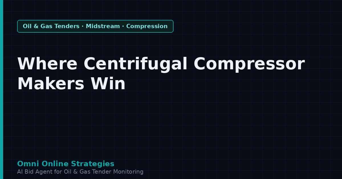 Where Centrifugal Gas Compressor Makers Win Pipeline Contracts