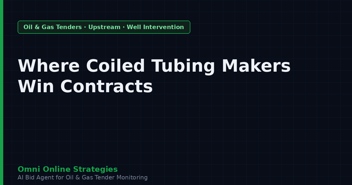 Where Coiled Tubing Equipment Makers Win Oil and Gas Contracts