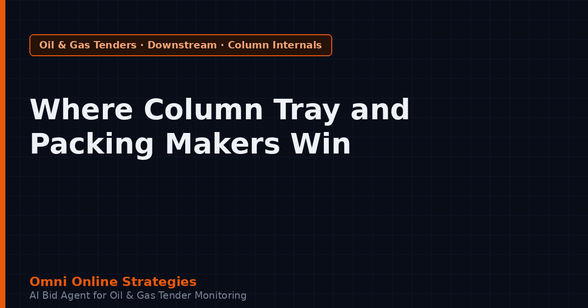 Where Column Tray and Packing Makers Win Refinery Contracts