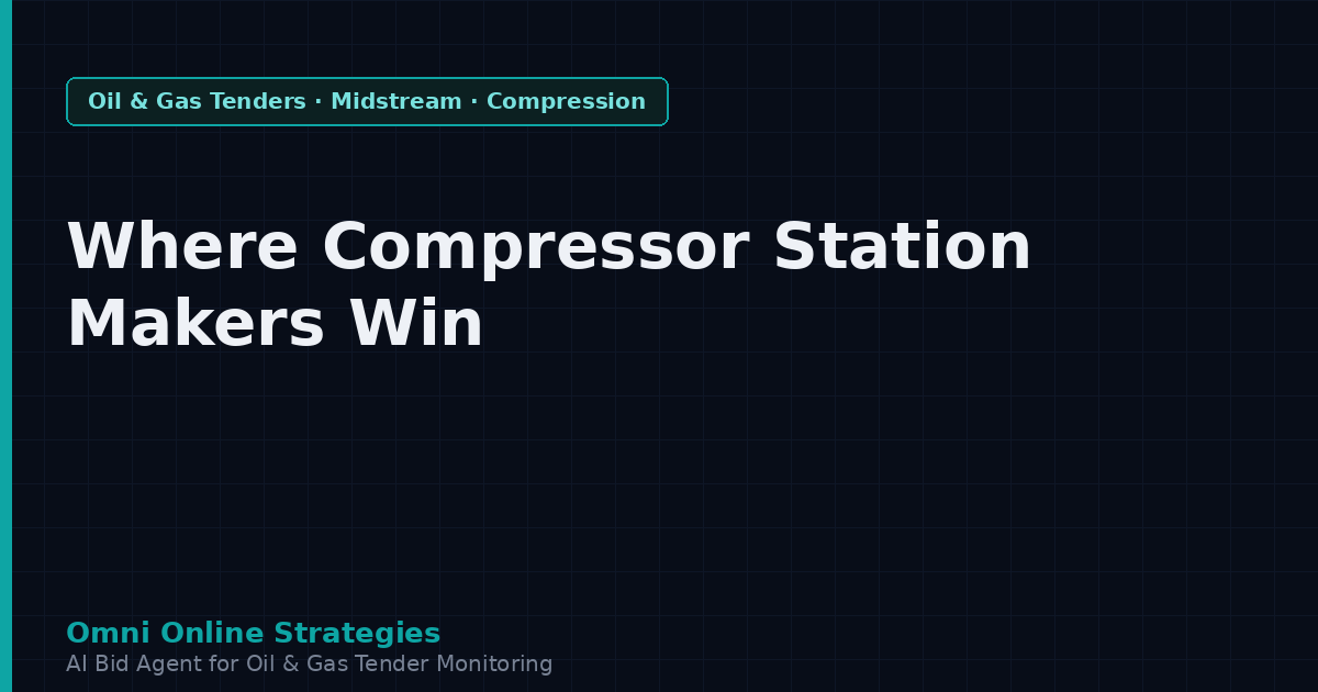 Where Compressor Station Package Makers Win Pipeline Contracts