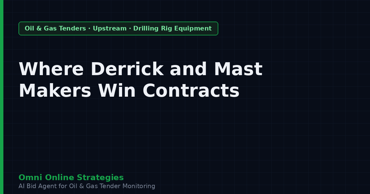 Where Derrick and Mast Makers Win Oil and Gas Contracts