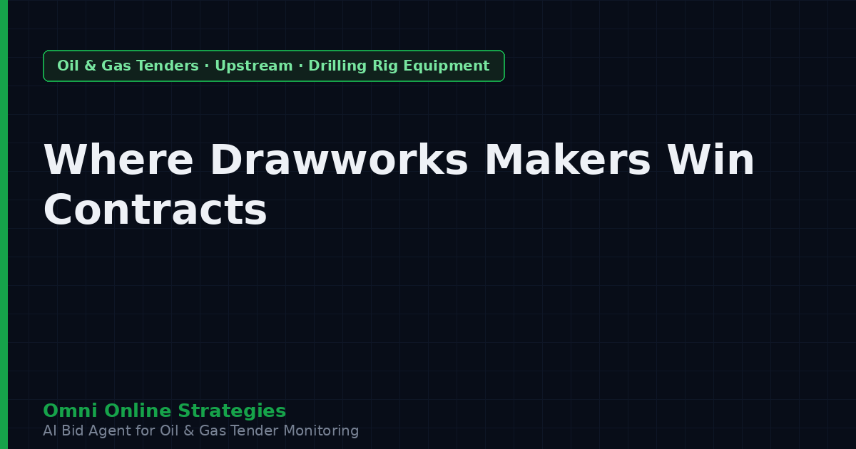 Where Drawworks and Hoisting Equipment Makers Win Oil and Gas Contracts