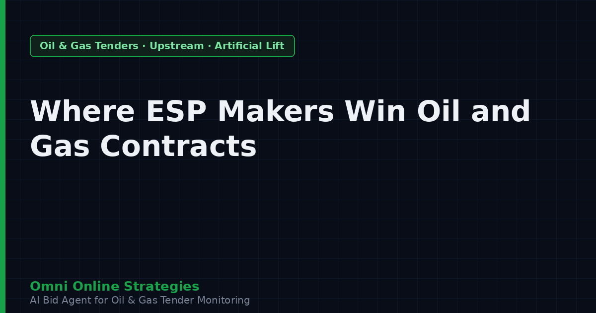Where Electric Submersible Pump Makers Win Oil and Gas Contracts