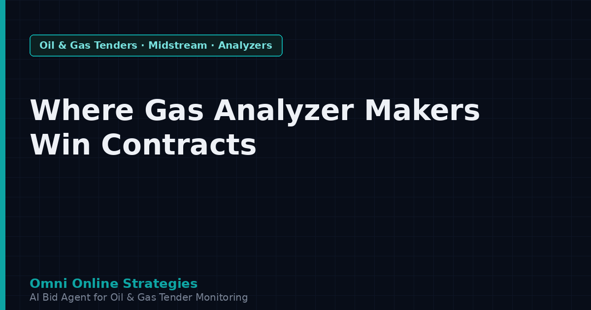 Where Gas Analyzer and Chromatograph Makers Win Pipeline Contracts