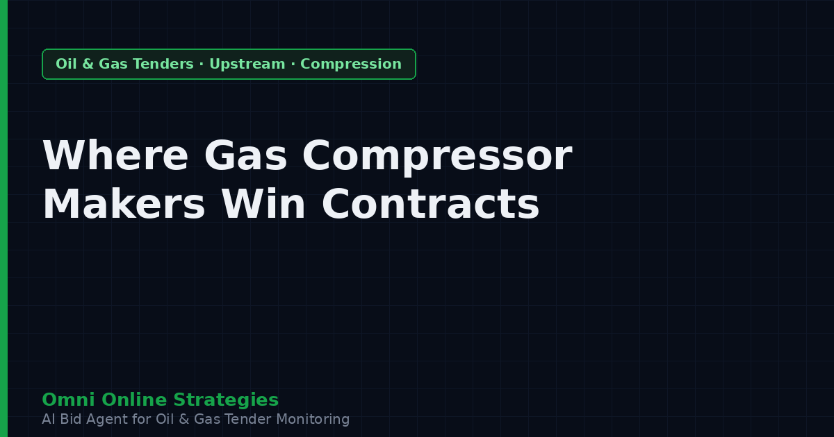 Where Gas Compressor Makers Win Oil and Gas Contracts