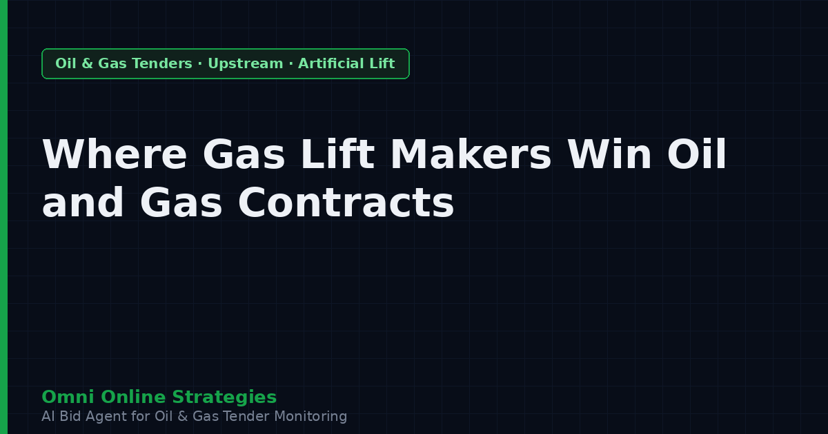 Where Gas Lift System Makers Win Oil and Gas Contracts