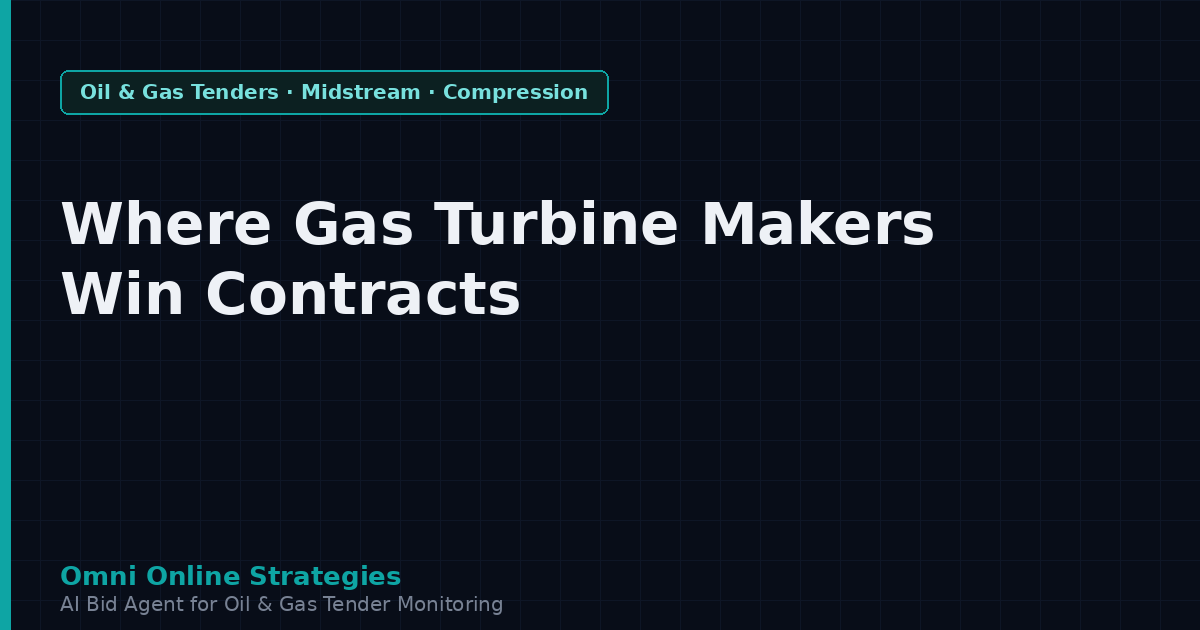Where Mechanical Drive Gas Turbine Makers Win Pipeline Contracts