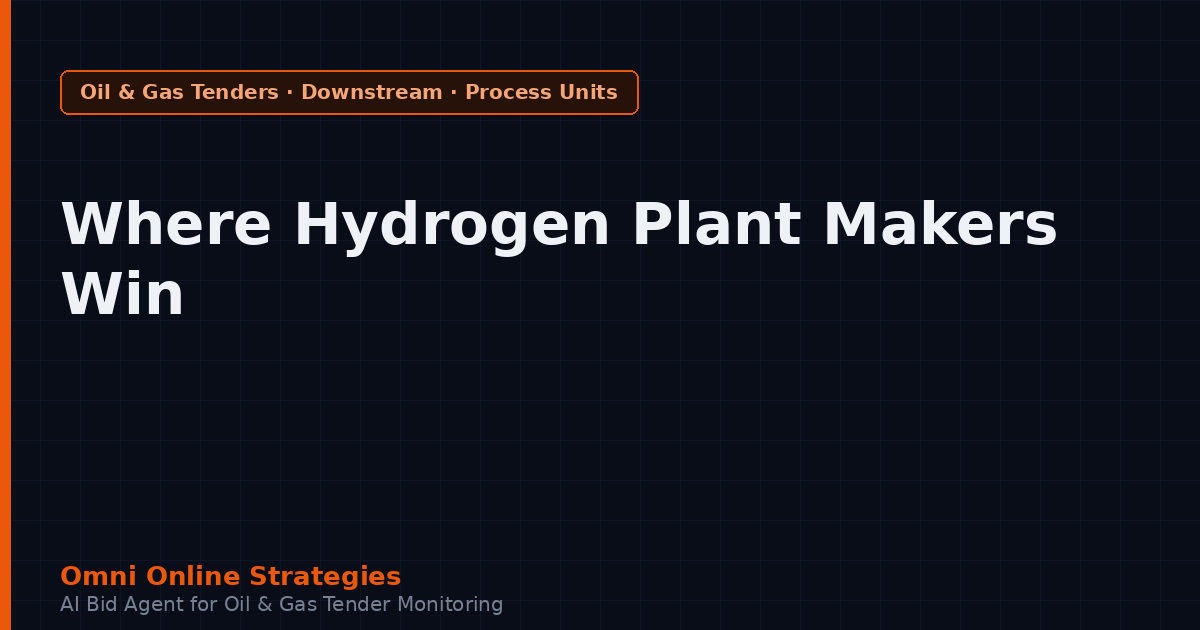 Where Hydrogen Plant and SMR Makers Win Refinery Contracts