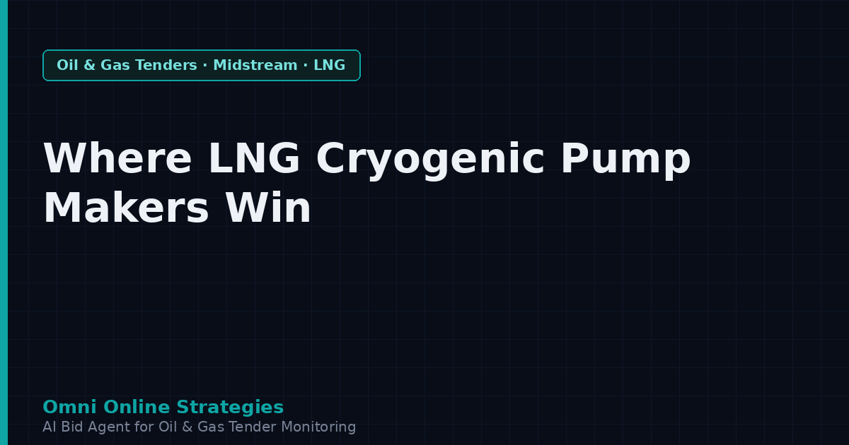 Where LNG Cryogenic Pump Makers Win Terminal Contracts