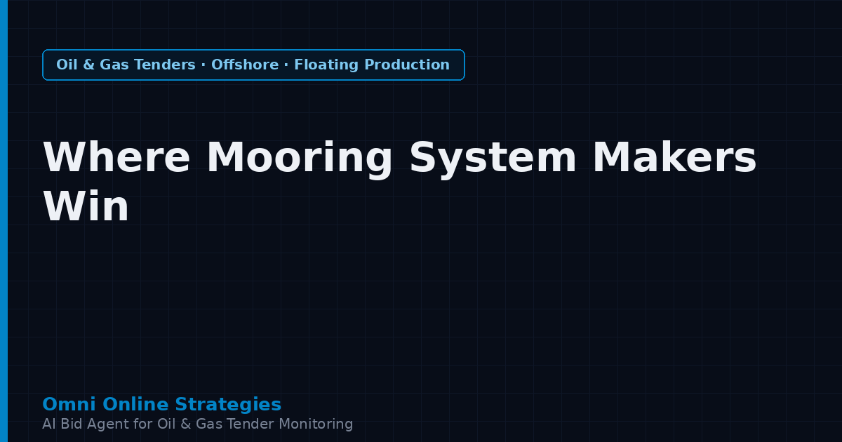 Where Offshore Mooring System Makers Win Oil and Gas Contracts