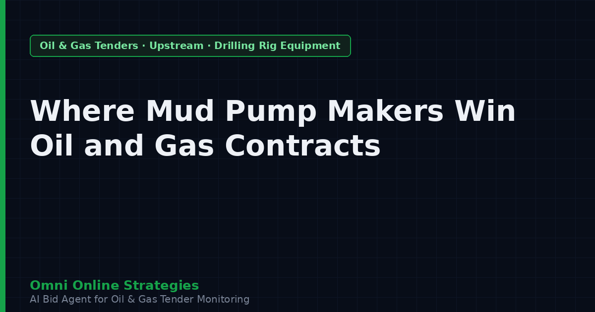 Where Mud Pump Makers Win Oil and Gas Contracts