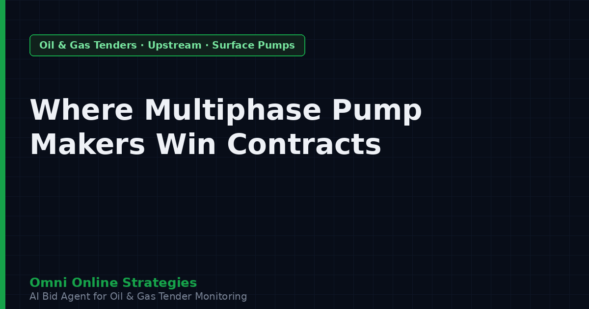 Where Multiphase Pump Makers Win Oil and Gas Contracts