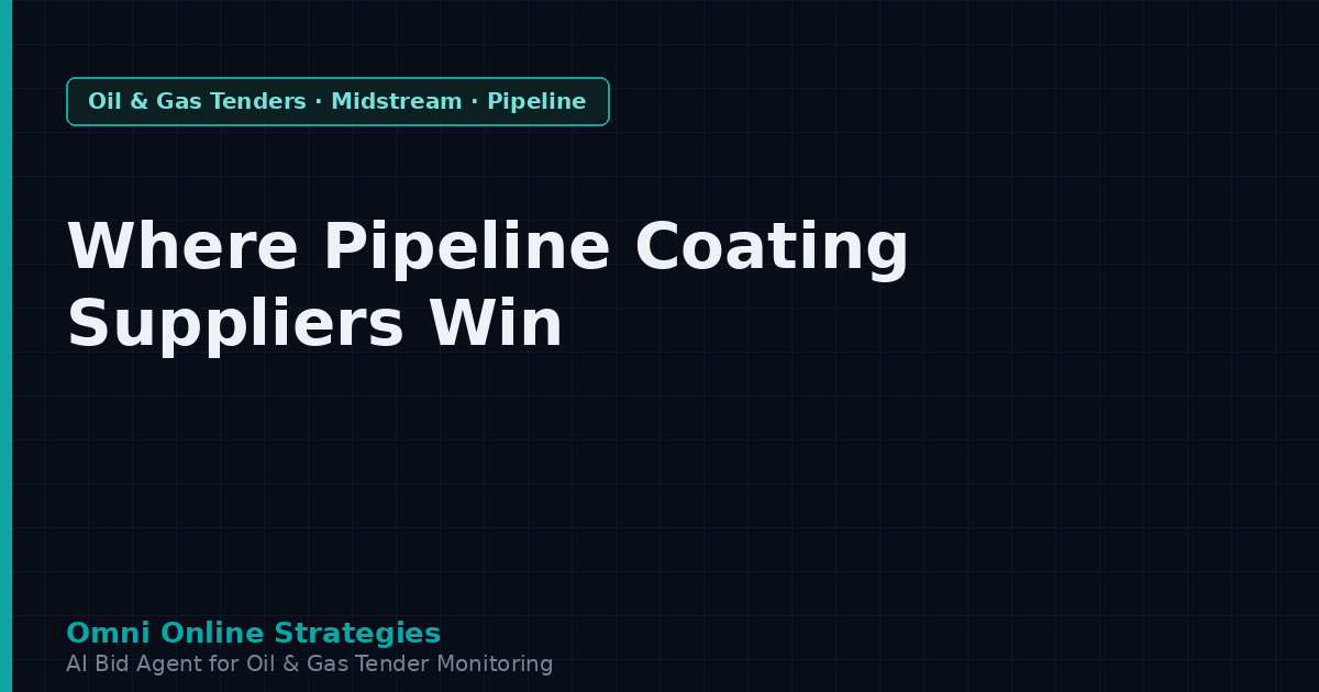 Where Pipeline Coating Suppliers Win Oil and Gas Contracts