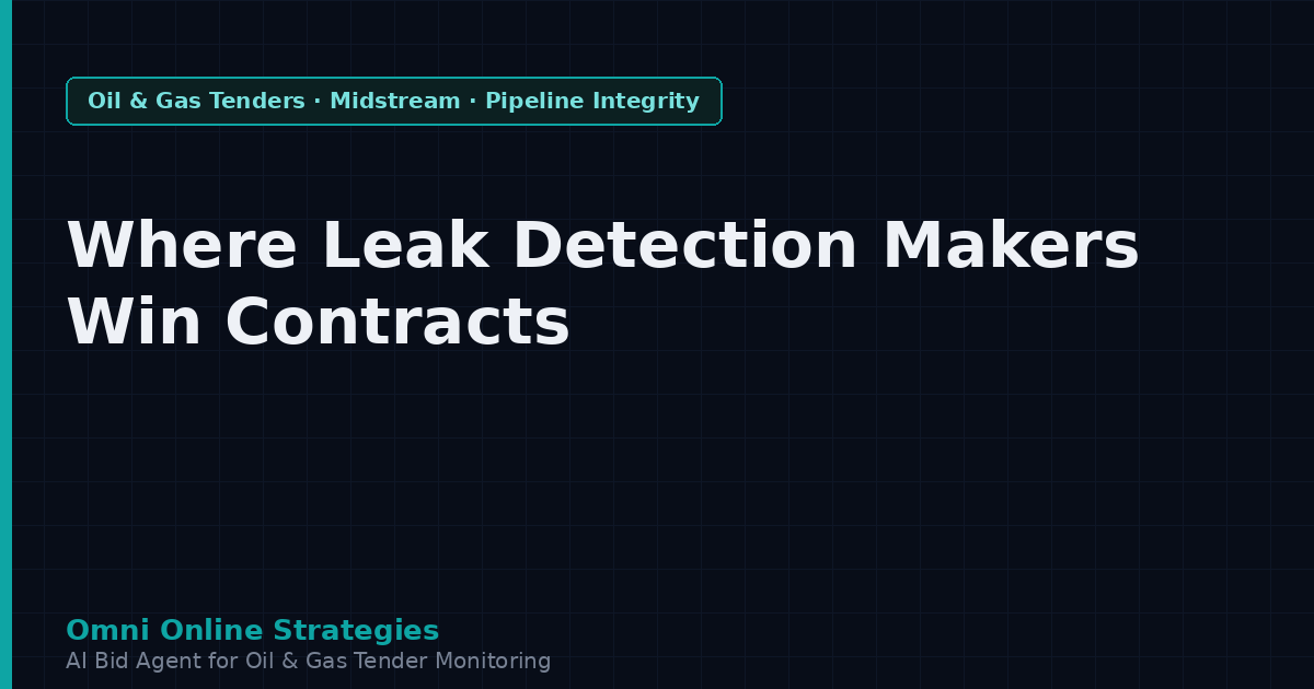 Where Pipeline Leak Detection Makers Win Contracts