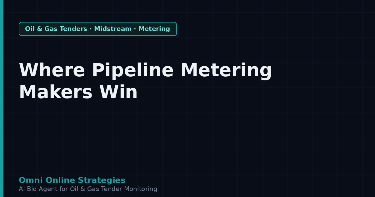Where Pipeline Metering and Flow Meter Makers Win Contracts