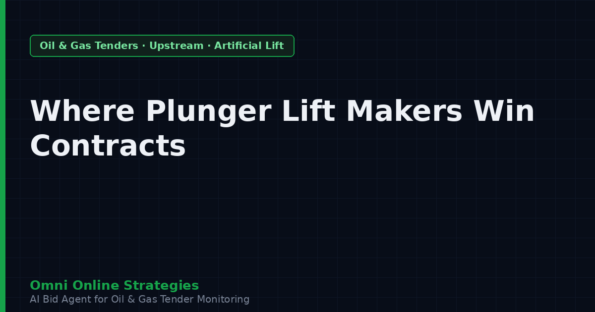 Where Plunger Lift Makers Win Oil and Gas Contracts