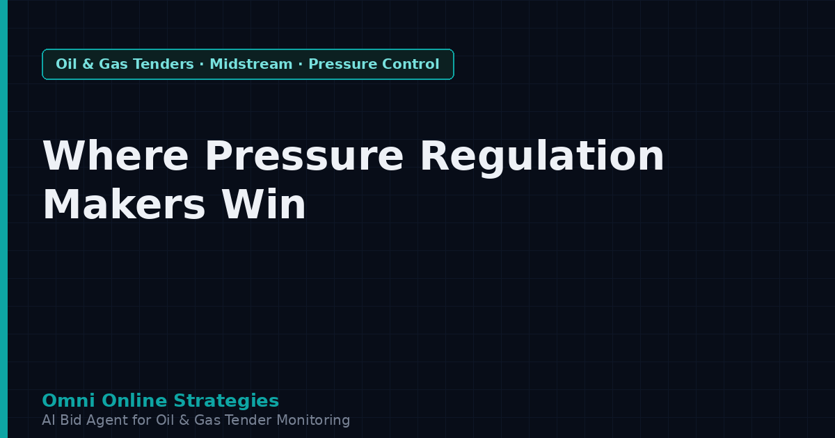 Where Pressure Regulation Equipment Makers Win Pipeline Contracts