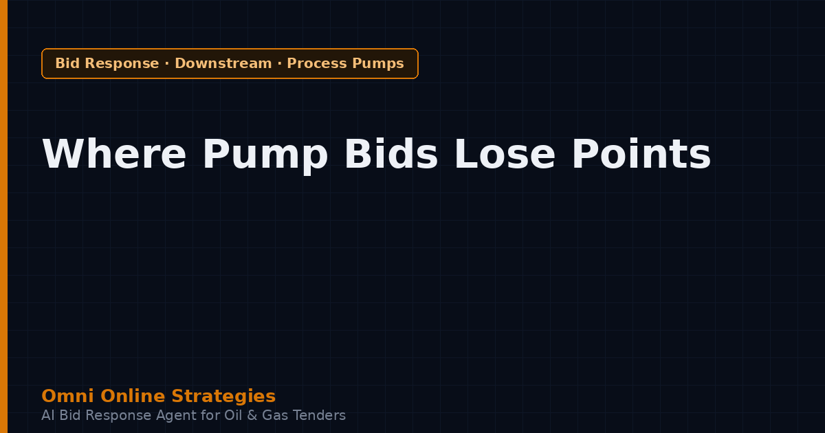 Where Process Pump Tender Bids Lose Points on the Evaluation Matrix