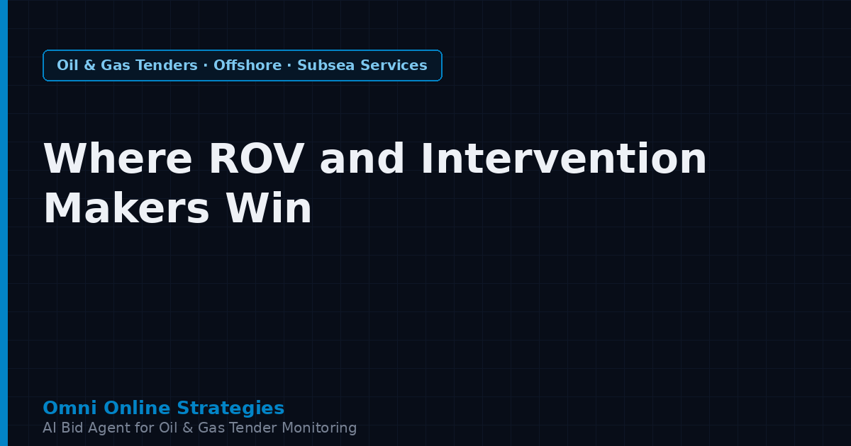 Where ROV and Subsea Intervention Makers Win Contracts