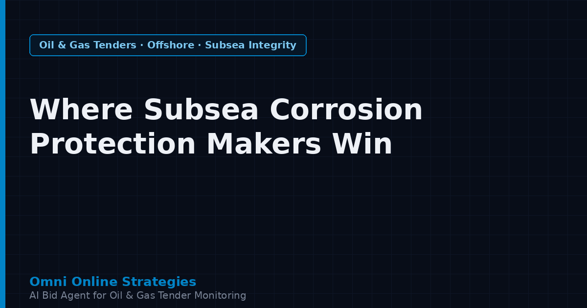 Where Subsea Corrosion Protection Makers Win Contracts