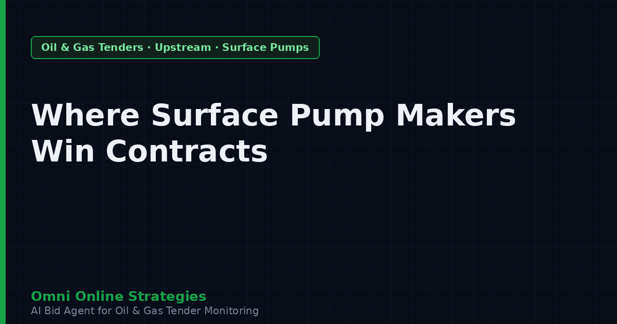 Where Surface Centrifugal Pump Makers Win Oil and Gas Contracts