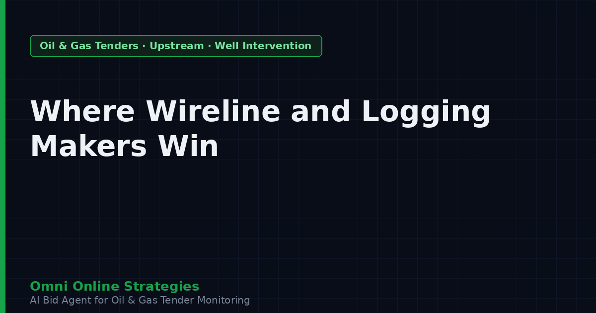 Where Wireline and Logging Tool Makers Win Oil and Gas Contracts
