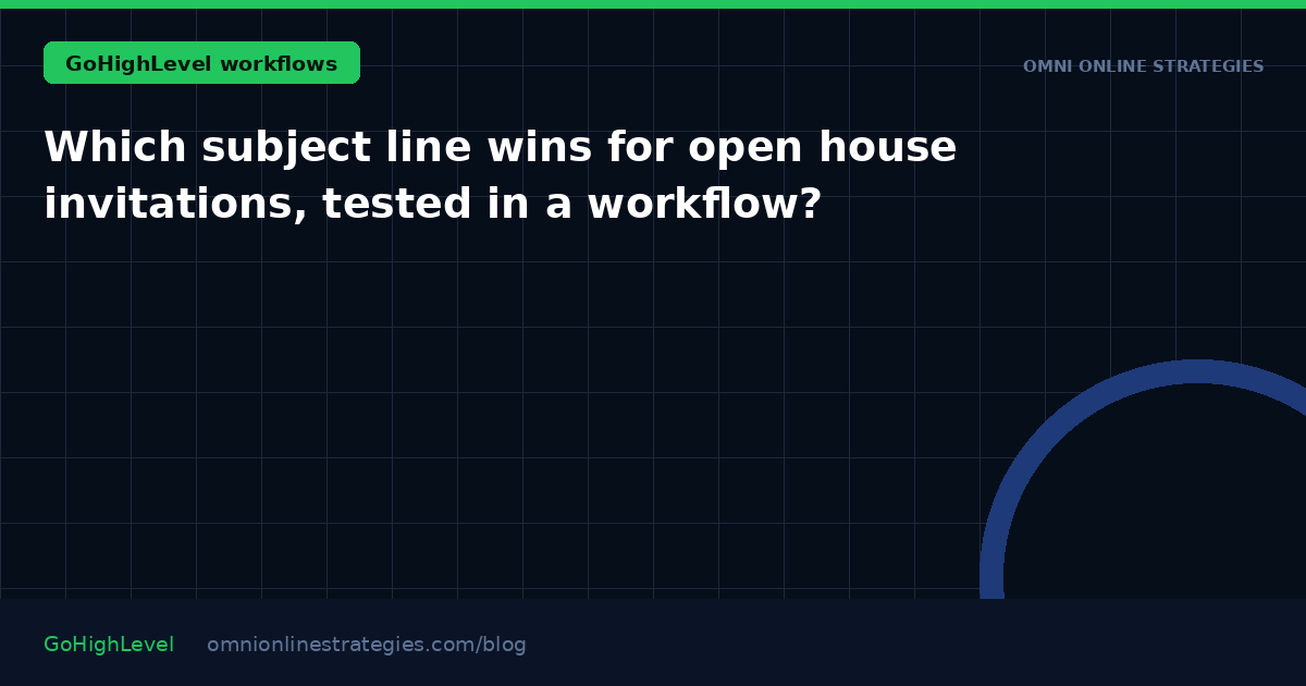 Which subject line wins for open house invitations, tested in a workflow?