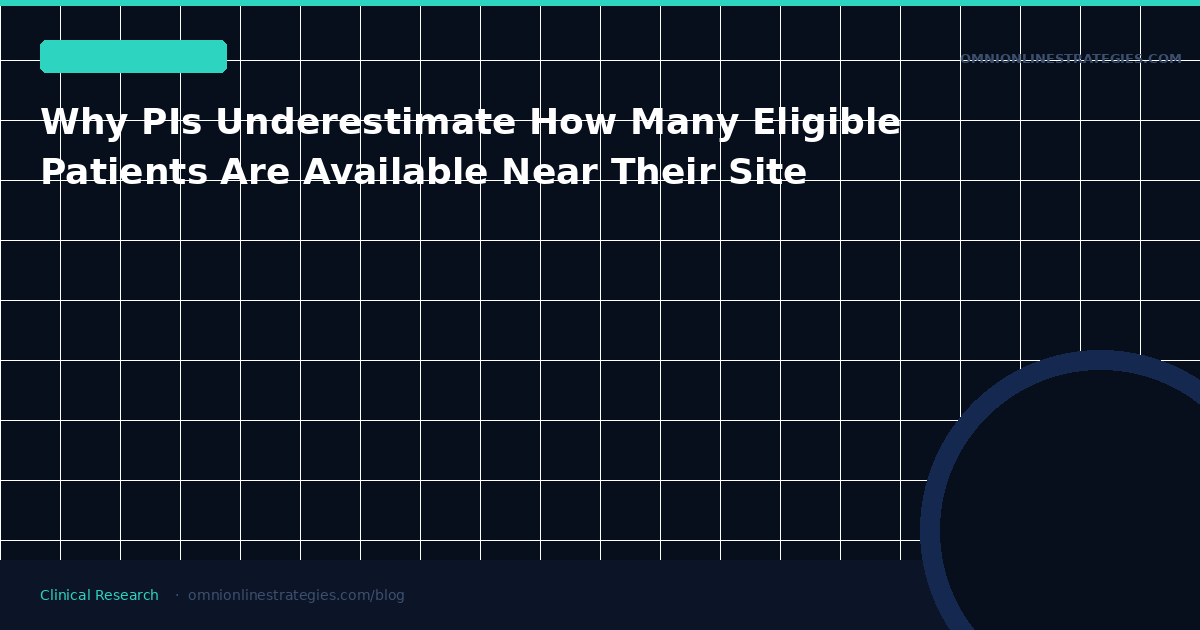 Why PIs Underestimate How Many Eligible Patients Are Available Near Their Site
