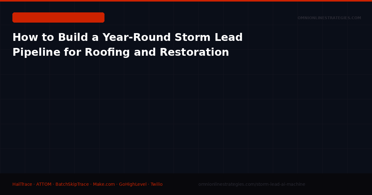 How to Build a Year-Round Storm Lead Pipeline for Roofing and Restoration