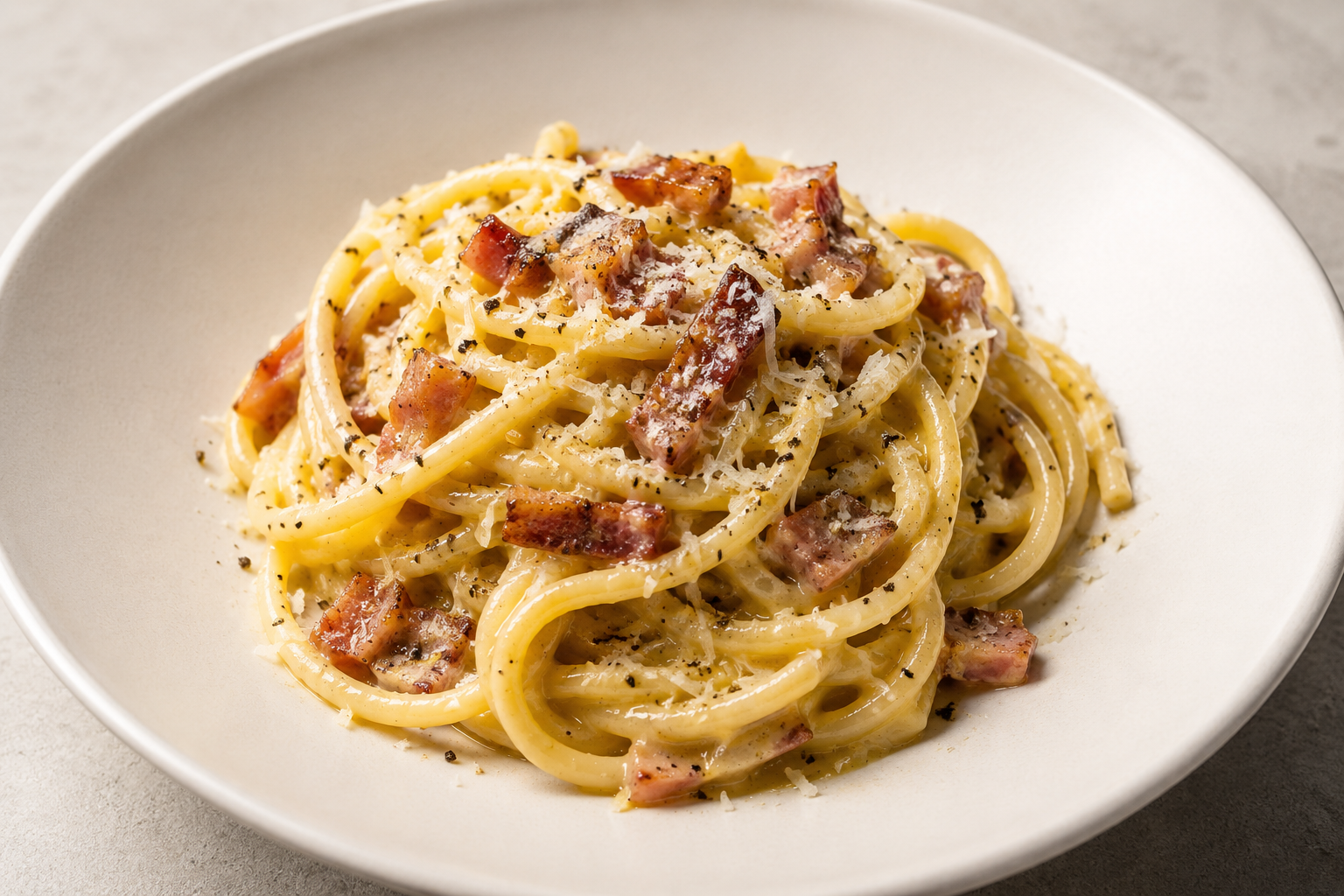 Bucatini carbonara