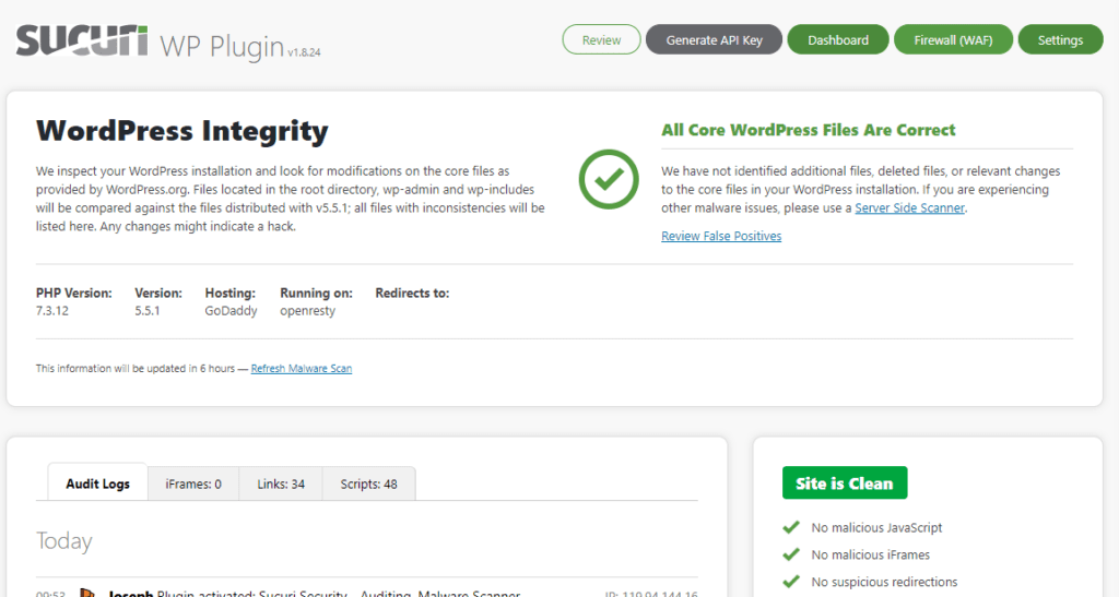Wordpress Integrity
