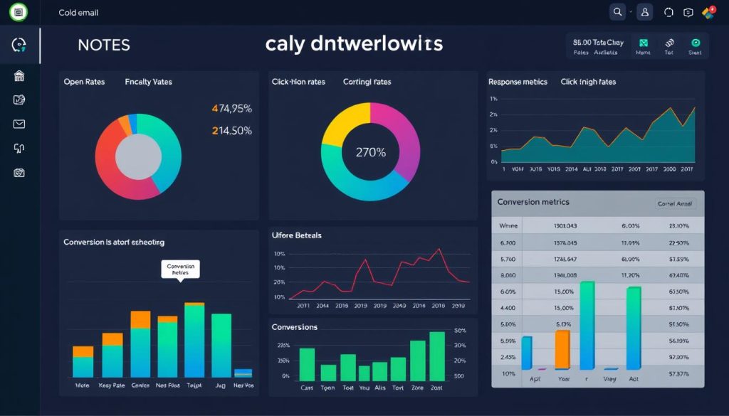 Cold email metrics dashboard